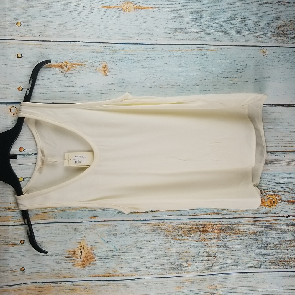 Maje Cream Sleeveless Tunic Top